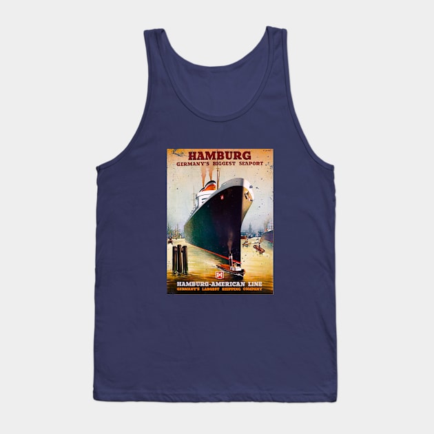 Poster Retro Ship Vintage Cruise Vessel Tank Top by Jose Luiz Filho